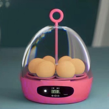 Мини-инкубатор для яиц на 6 яиц, инкубаторий, USB, автоматический, розовый
