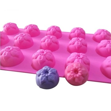 Forma Silikon 15x Babeczka Kwiaty Muffinki MF-409