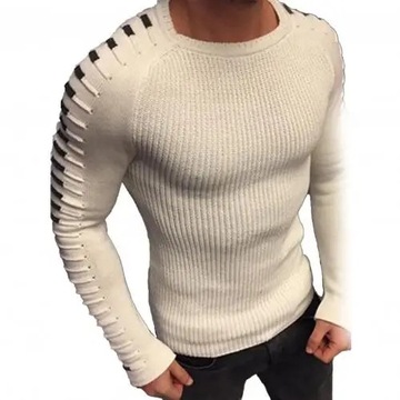 Size S-3XL Men Autumn Winter Solid Color Long Slee