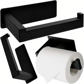 UCHWYT WIESZAK NA PAPIER TOALETOWY CZARNY MAT LOFT