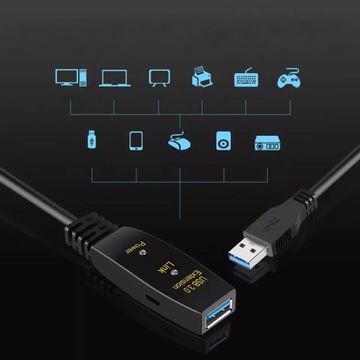 АКТИВНЫЙ УДЛИНИТЕЛЬ КАБЕЛЬ USB 3.0 5 м