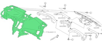 KOKPIT DESKA ROZDĚLOVAČE SUBARU XV CROSSTREK 2017-