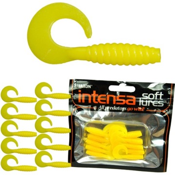 10szt twister JAXON guma 3,8cm INTENSA okoń INT38A