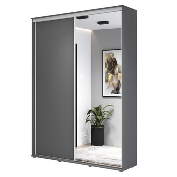 Szafa przesuwna ZUZA M I 130x242x45wysoka,antracyt