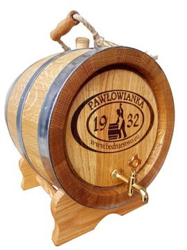 Дубовая бочка БОЧКА 10Л, С ГРАВИРОВКОЙ СЕРТИФИКАТ С РУЧКОЙ