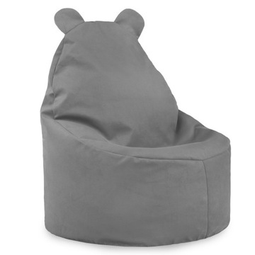 STALOWY FOTEL PUFA DLA DZIECI TEDDY