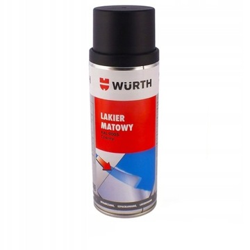 WURTH LAKIER CZARNY MAT SATYNA SPRAY 400ML