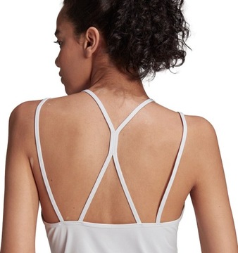 KOSZULKA DAMSKA ADIDAS STUDIO SLIM STRAPPY BACK TANK TOP BIAŁA HE3141 r L