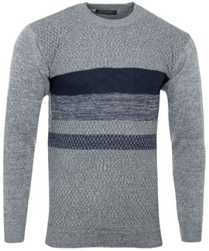 SWETER MĘSKI ELASTYCZNY BLUZKA SZARY 3XL