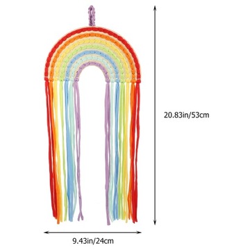 Organizer na spinki do włosów Tęczowy wieszak na ozdoby ścienne