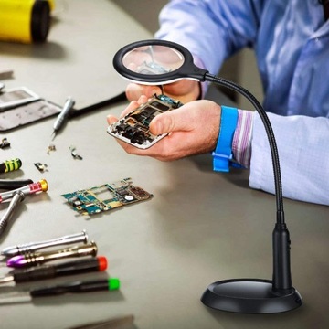 СВЕТОДИОДНАЯ КОСМЕТИЧЕСКАЯ ЛАМПА С ЛУПОЙ USB POWERBANK 2000мАч