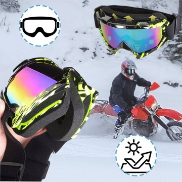 МОТОЦИКЛЬНЫЙ ШЛЕМ РЕТРО ОЧКИ MOTOR CROSS ATV MX UV400 ЛЫЖНЫЕ ОЧКИ