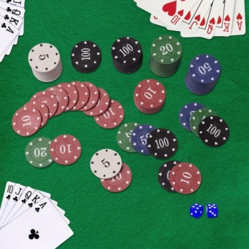 НАБОР ДЛЯ ПОКЕРА «ТЕХАС» 500 ФИШЕК 2 КОЛОДЫ 5 КОСТЕЙ + АЛЮМИНИЕВЫЙ КОРПУС