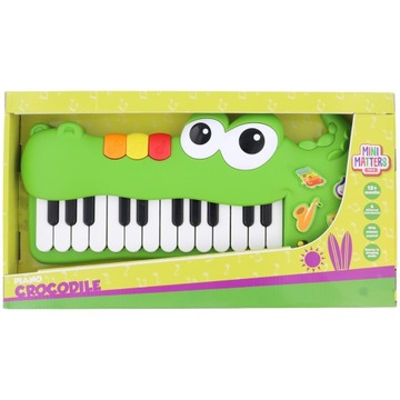Большое зеленое игрушечное пианино в виде крокодила Mini Matters Подарок для детей