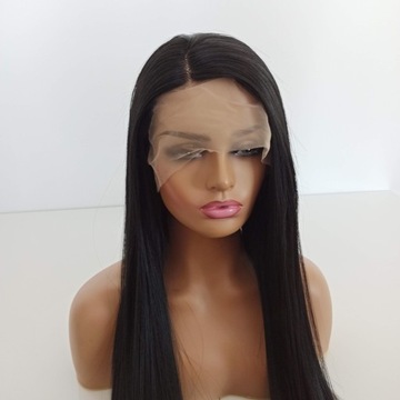 Парик LACE FRONT, черный, 40/55/80см + шапочка БЕСПЛАТНО