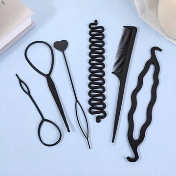 НАБОР ДЛЯ ПРИЧЕСКИ, НАБИВКА ДЛЯ ПУЧКА, РАСЧЕСКА-ТВИСТЕР, ПРИЧЕСКА, 6 ШТ.