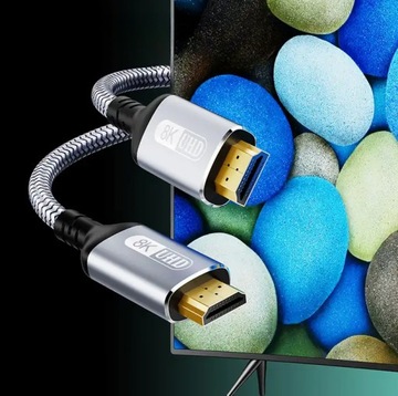 KABEL HDMI 2.1 ULTRA High Speed UHD 8K 60HZ 4k 120Hz 1M PRZEWÓD PRZYŁĄCZE