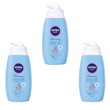 NIVEA BABY Шампунь жидкий для ванн детский 500мл х 3 шт.