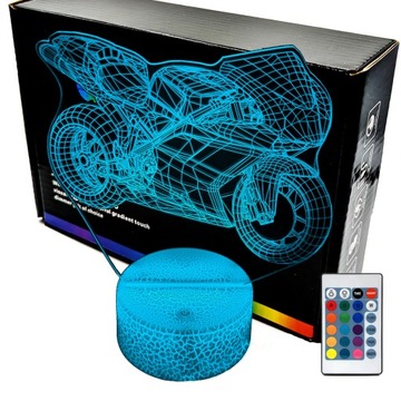 Lampka nocna Motor Motocykl 3D LAMP LED