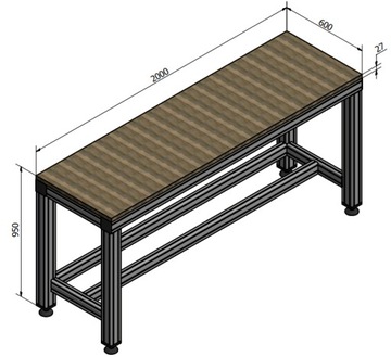 Монтажный стол из алюминиевых профилей.