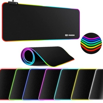 DUŻA PODKŁADKA GAMINGOWA PODŚWIETLANA MOZOS GAMING-MP RGB - 900x400mm