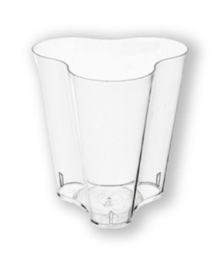 Pucharki plastikowe do deserów FLOWER 120ml pojemniki wielorazowe 20 szt
