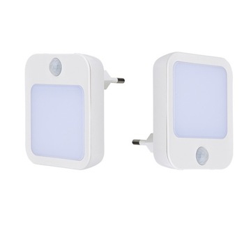 2X Lampka do gniazdka z czujnikiem ruchu Lampka do gniazdka kontaktu LED