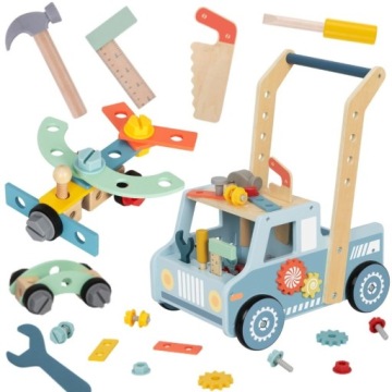 Tooky Toy Dřevěná chodítka Auto Mini Workshop Stem Tooky Toy