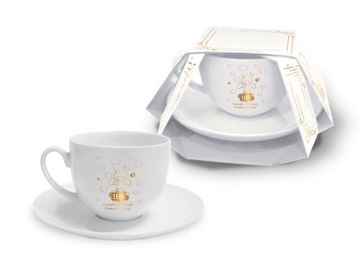 Elegancka Filiżanka + Spodek, Prezent na Komunię