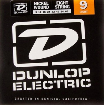Dunlop DEN0965 Struny do gitary elektrycznej 8 strun 9-65 Nickiel Wound
