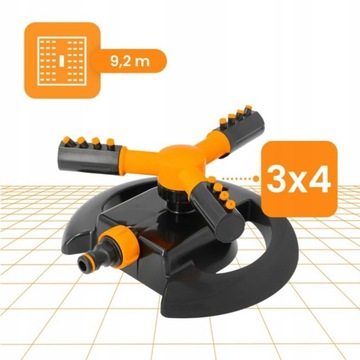 ВРАЩАЮЩИЙСЯ ДОЖДЕВАТЕЛЬ ДЛЯ САДОВ ТРАВЫ 3-РУЧНОЙ РЕГУЛИРУЕМЫЙ ВРАЩАЮЩИЙСЯ ДОЖДЬ ДЛЯ ТРАВЫ