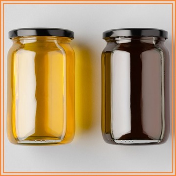 60 баночек для приготовления меда 900 мл + КРЫШКА 82 мм