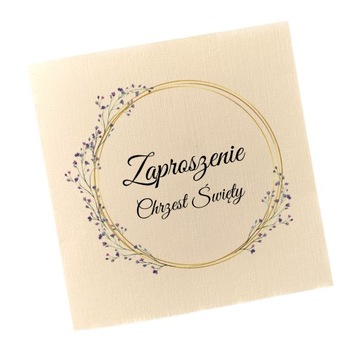 ZAPROSZENIE NA CHRZEST ŚWIĘTY WYKROPKOWANE EKSPRES