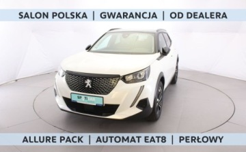 Peugeot 2008 II SUV 1.2 PureTech 130KM 2022 Peugeot 2008 PureTech 130 AUTOMAT EAT8 Allure Pack Perla SalonPL od R