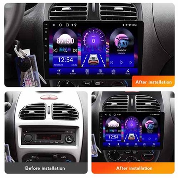 Radio samochodowe Hengyue PEUGEOT 206/CC/SW 1998-2009 RADIO 2GB 64GB 2-DIN