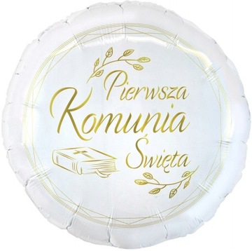 Balon Komunia na 1 Komunię Świętą Biblia 46 cm