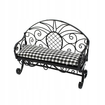 Miniaturowa dwuosobowa sofa do domku dla lalek