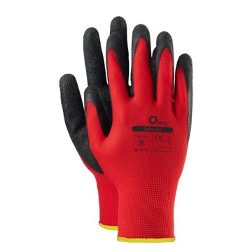 RĘKAWICE ROBOCZE OCHRONNE ONYX LATE RED 1PARA R10