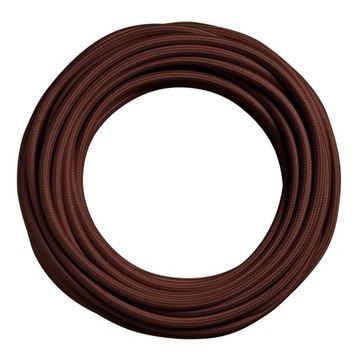 Przewód w oplocie kabel 3x0,75 BRĄZOWY 5m