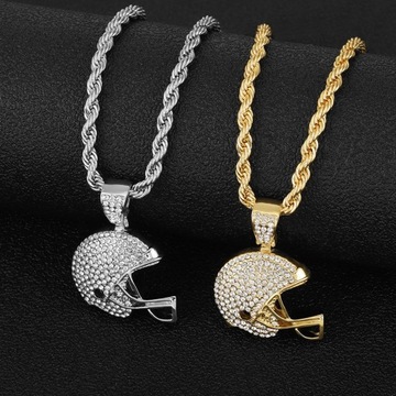 Ожерелье с подвеской в ​​виде шлема американского футбола Изготовление ювелирных изделий из мяча для регби