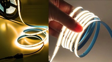 Taśma LED Neon COB 12V Ciepła 5m Homogeniczna