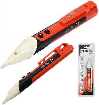 ТЕСТЕР НАПРЯЖЕНИЯ YATO ИНДУКТИВНЫЙ ТЕСТЕР НАПРЯЖЕНИЯ СВЕТОДИОДЫ 90-1000 YT-28310