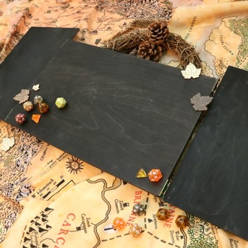 БАШНЯ ТЕМНОГО ВОЛШЕБНИКА ДЕРЕВЯННЫЙ ЭКРАН ДЛЯ МАСТЕРА ИГРЫ + 6 МАГНИТОВ