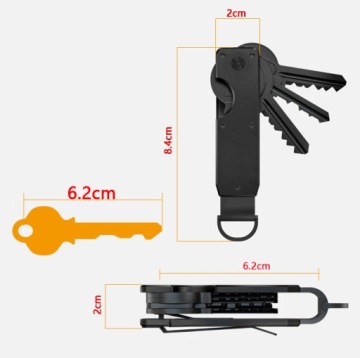 ОРГАНАЙЗЕР ДЛЯ КЛЮЧЕЙ КОМПАКТНЫЙ ДЕРЖАТЕЛЬ КЛЮЧЕЙ ИННОВАЦИОННОЕ КОЛЬЦО ДЛЯ КЛЮЧЕЙ КАРБОН