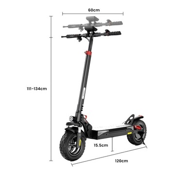 Складной электросамокат iScooter ix3 APP 800 Вт 10 дюймов для бездорожья