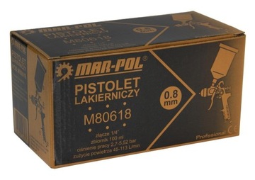 PISTOLET DO MALOWANIA LAKIERNICZY MINI 0,8 CHROM
