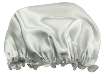 СЕРЕБРЯНАЯ АТЛАСНАЯ ШАПОЧКА ДЛЯ ПРОМАСЛИВАНИЯ