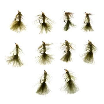 10 sztuk/paczka Olive Wooly Flies Bead Head