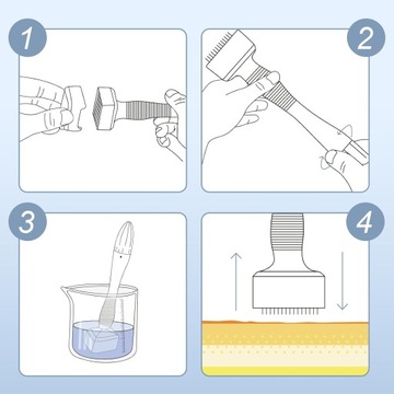 РЕГУЛИРУЕМАЯ ШТАМПА С 140 МИКРОНАМИ ДЛЯ ВОЛОС, РОСТА БОРОДЫ, ЛИЦА