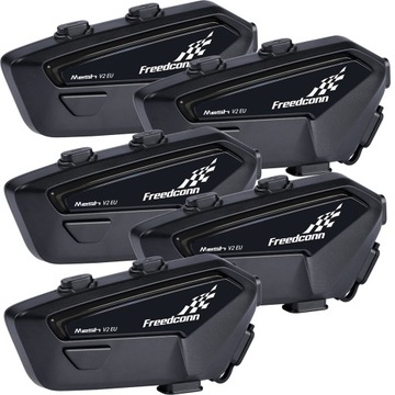 INTERKOM MOTOCYKLOWY FREEDCONN FX PRO V2 EU MESH 6 OSÓB DŹWIĘK HI-RES j. PL